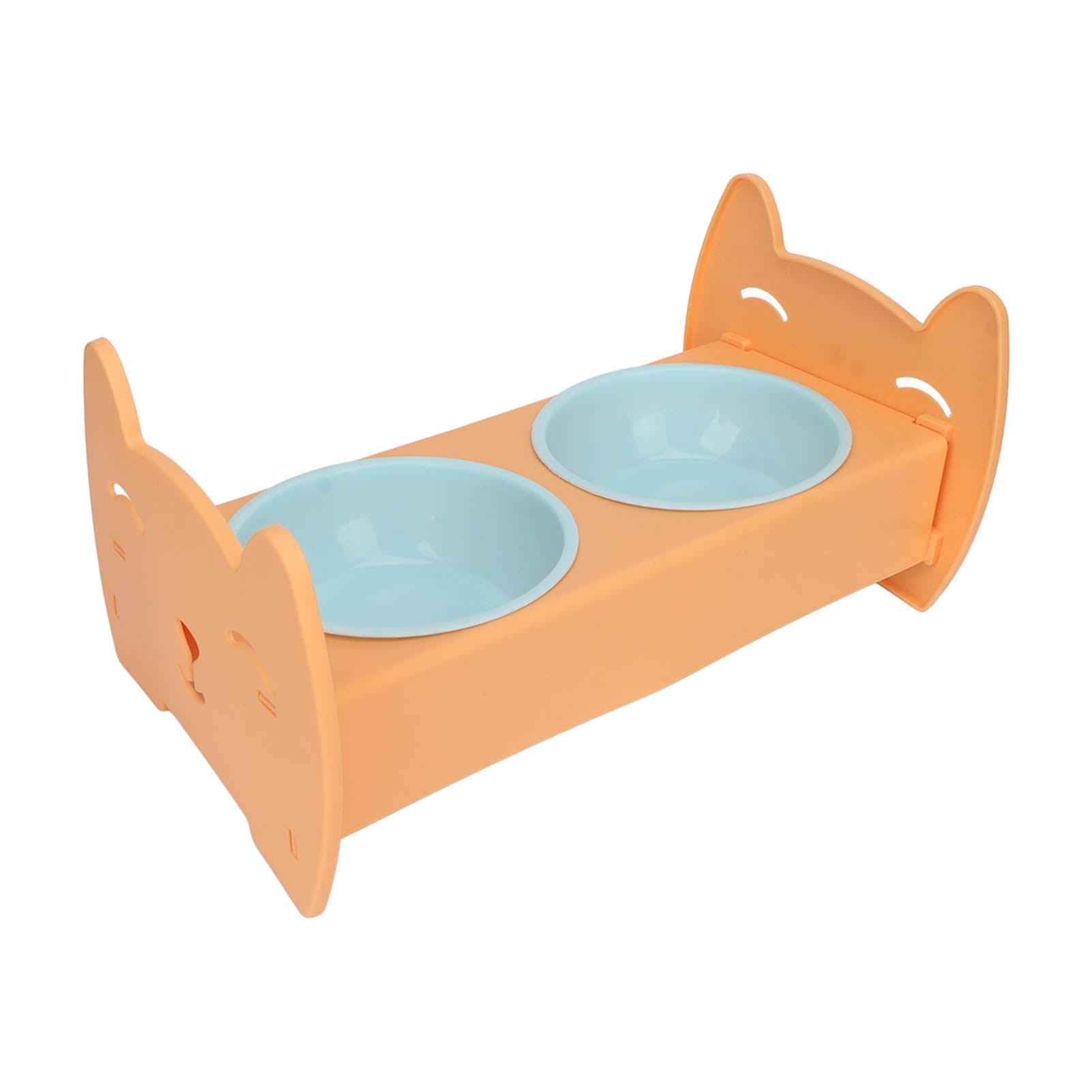 Double Dog Bowl,Non Slip Plastic Double Bowl With Non Spill For Large