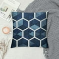 thumbnail image 2 of Nawypu  Modern Art Geometry Pattern Pillow Covers White and Dark Blue Hexagon Throw Pillow Covers  Aesthetic Home Decor Pillowcase for Living Room Outdoor Car, 2 of 5