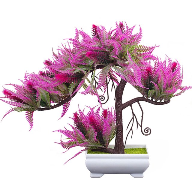 Simulación de árbol en maceta artificial Planta en maceta Oficina en casa Centro de mesa Adorno de árbol falso, Rojo Advancent HA7029-02B