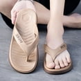 thumbnail image 6 of Hinvhai Men's Flip Flop with Orthotic Arch Support Athletic Slide Thong Sandals for Men Soft Cushion Footbed Khaki 9.5(45), 6 of 9