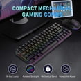 thumbnail image 6 of Wired Gaming Keyboard Rainbow Backlit Mechanical Keyboard Type-C 84 Keys Full Keys Anti-ghosting for PC Gamers Work Office Blue Switch & Red switch, 6 of 10