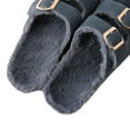 thumbnail image 5 of Roxoni Women's Open Toe Feather Slipper with Adjustable Double Buckle Cozy Cork Slide Sandal, 5 of 8