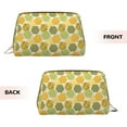 thumbnail image 3 of Picia Bee honey Print Leather Makeup Bag Make Up Bag Travel Toiletry Bag for Her Girlfriend Teacher Teen Girl Gifts, 3 of 8