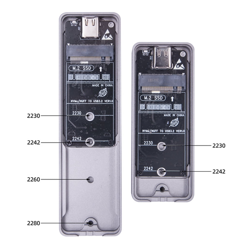 Zeiwohndc High Performances NVMe to USB C 3.2 GEN2X2 Enclosure for M Key/B+M Key SSDs