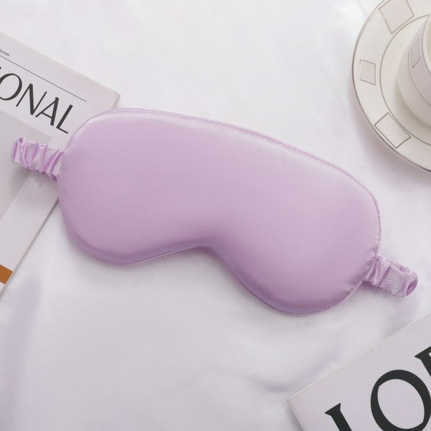 Antifaz morado para dormir, tela suave y cómoda, cubierta para sombra de ojos para siesta de viaje (lavanda)