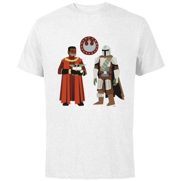 Star Wars The Mandalorian Season 3 Grogu Greef Karga Symbol - Short Sleeve Cotton T-Shirt for Adults - Customized-White