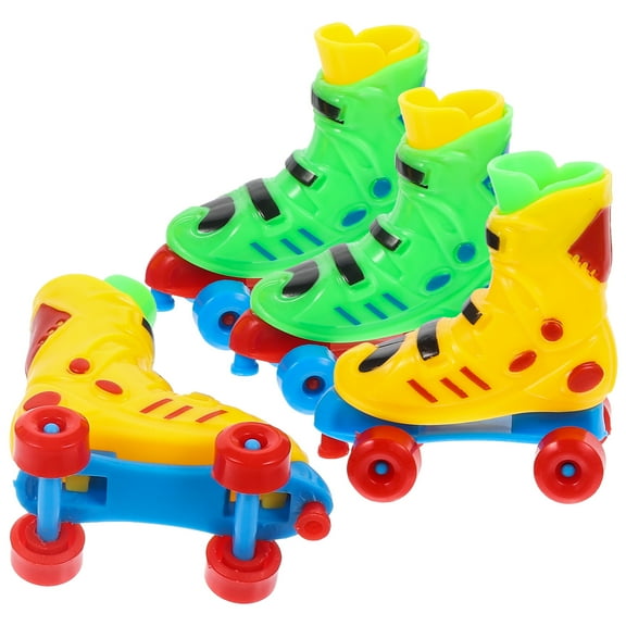 Finger Roller Skate Toy for Kids in Assorted Color Made of Plastic 2 Pair