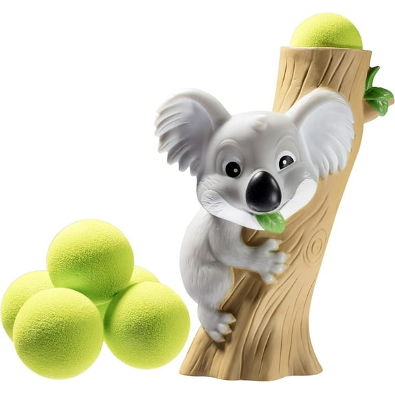 Hog Wild Koala Ball Popper Toy - Includes 4 Soft Foam Balls - Squeeze to Pop Air Powered Balls Up to 20 Feet - Launcher Safe for Indoor/Outdoor Play - Party Favor Gift for Kids, Girls, Boys Ages 5 