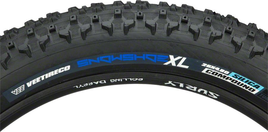 Vee Tire Co. Snowshoe XL Studless Fat Bike Tire: 26" x 4.8" 120tpi Folding Bead Silica Compound, Custom... by VEE