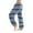 Blue, variant on Women's Striped Print Cuff Pants, Casual Lounge Sleep Pants, Elastic Waist Comfort Trousers for Relaxation, Sleep and Indoor Activities,Blue,L