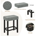 thumbnail image 6 of AENKYO 4-Piece Bar Table Set with Charging Station, 59" Counter Height Table and 3 Upholstered Stools for Small Space, Black, 6 of 10