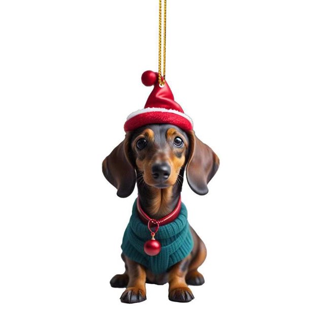 Para Encantadores Cachorro Adorno Perro Dibujos Animados Mochila Acrílica Navidad Interior Del Coche