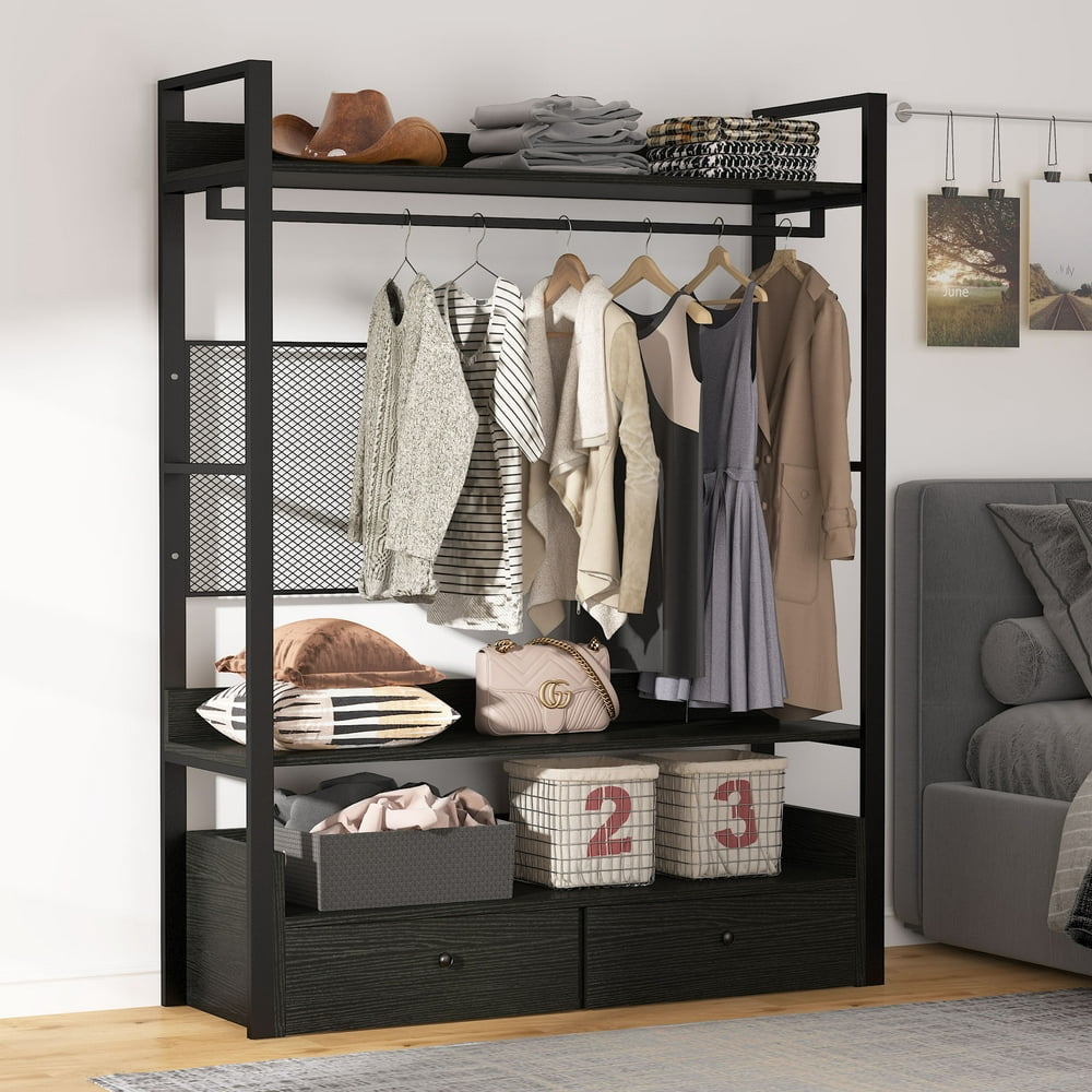Tribesigns Free-Standing Closet Organizer,Industrial Heavy Duty Clothes