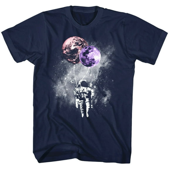 Cosmic Society Astronaut Planet Balloons Men's T Shirt