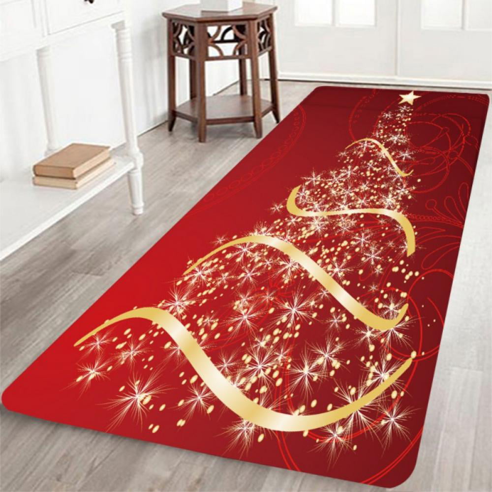 60x39 Inch Door Mat xigua Christmas Pattern Carpet Indoor Non-Slip Soft Rugs Decorative Carpets for Living Room Fireplace Bedroom
