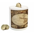 thumbnail image 2 of World Map Piggy Bank, Old World Map Drawn in 1720s Nostalgic Style Art Historical Atlas Vintage Design, Ceramic Coin Bank Money Box for Cash Saving, 3.6" X 3.2", Multicolor, by Ambesonne, 2 of 4