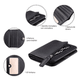 thumbnail image 2 of Cartera Mujer Pequeño, Tarjetero De Cuero Con Rfid Bloquea Xtellar Negro Liso, 2 of 3
