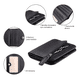 thumbnail image 2 of Cartera Mujer Pequeño, Tarjetero De Cuero Con Rfid Bloquea Xtellar Negro Liso, 2 of 3