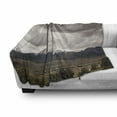 thumbnail image 3 of Kansas Soft Flannel Fleece Throw Blanket, Clouds and Snow Capped Mountains in Colorado Dramatic Sky Overcast Gloomy Weather, Cozy Plush for Indoor and Outdoor Use, 50" x 70", Multicolor, by Ambesonne, 3 of 6