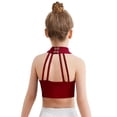 thumbnail image 4 of vastwit Kids Girls Latin Dance Tassel Shirt Sleeveless Layered Fringe Crop Top Samba Tango Ballroom Dancewear Burgundy 10, 4 of 7