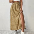 thumbnail image 2 of Edvintorg Women's Flowy Maxi Skirt Summer High Waisted Casual Long Skirts with Side Slit Women Beach Fashion Clothing, 2 of 6