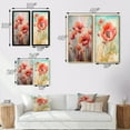 thumbnail image 4 of Designart "Illustration Spring's Red Poppy Blossoms I" Poppies Framed Wall Art Set Of 2 - Traditional Pink Framed Canvas Set For Living Room Decor, 4 of 6