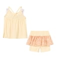 thumbnail image 3 of LittleSpring Size 7-8 Little Girls Summer Outfits for Girls Tank Tops and Shorts Set Cute Casual Floral Fashion 2 Piece Outfit Yellow, 3 of 6