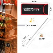 Royal Gourmet TS1601 Skewers for Grilling- 13 Long Flat BBQ Skewers with Push Bar- Shish Kabobs- Stainless Steel Skewer Sticks, 12 PCS