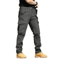 thumbnail image 2 of Mens Cargo Work Pants - Durable Ripstop Tactical Material, Water Resistant Breathable, 7 Multi Pockets, Outdoor Hiking & Construction Pants Gray 2XL, 2 of 6