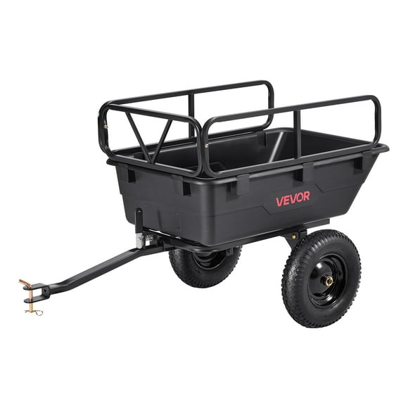 VEVOR Remorque-Benne 500 Lb 10 Pi3 Remorquage derrière Remorque de Jardin en Plastique pour VTT