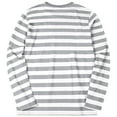 thumbnail image 4 of Aiyino Men's Casual Cotton Spandex Striped Crewneck Long-Sleeve T-Shirt Basic Pullover Stripe tee Shirt, 4 of 6