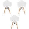 thumbnail image 3 of Juego de tres sillas Eames con descansabrazo para Niños y Niñas (BLANCO), 3 of 4