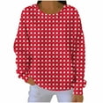 thumbnail image 2 of EchfiProm Womens Merry Christmas Sweatshirts Pullover Sweatshirt Cute Snowman Holiday Xmas Oversized Shirts for Women, 2 of 7