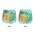 thumbnail image 3 of Susaid USA Tourist Map Print Women's High Waisted Running Shorts Quick Dry Athletic Gym Track Workout Shorts Zip Pocket-Small, 3 of 7