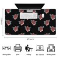 thumbnail image 5 of Long Mouse Pads for Desk,Pioneer Flower Floral Print Pattern Desk Mats on Top Of Desks, Desk Mouse Pad Extra Large with 3mm Non-Slip Base and Stitched Edge for Gaming,Office,Work,Home 47.3"x23.6", 5 of 6