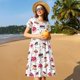 thumbnail image 4 of Balery Birthday Cake Vestidos sueltos de manga corta para mujer, vestidos de verano 2025, vestidos casuales de corte A con vuelo., 4 of 6