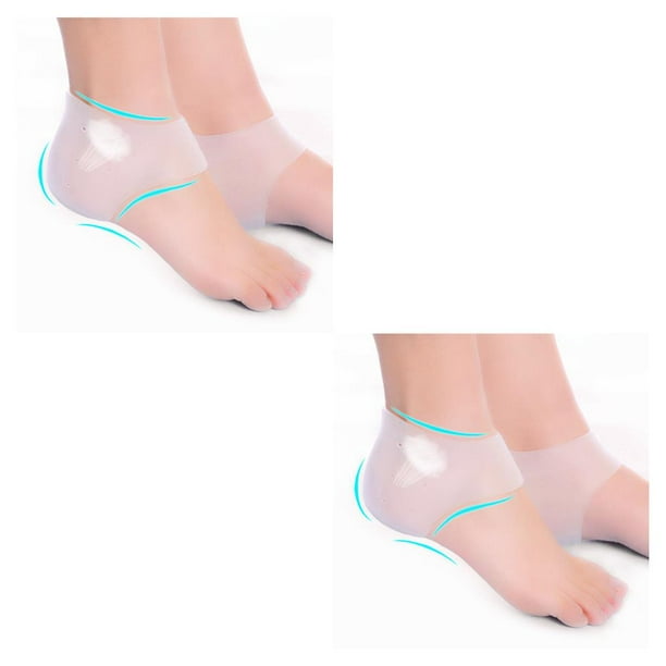 Qarigey 1 par de tirantes de silicona para el talón, protectores antideslizantes para pies, plantilla de Gel transpirable, inserciones para Blanco 2Conjunto