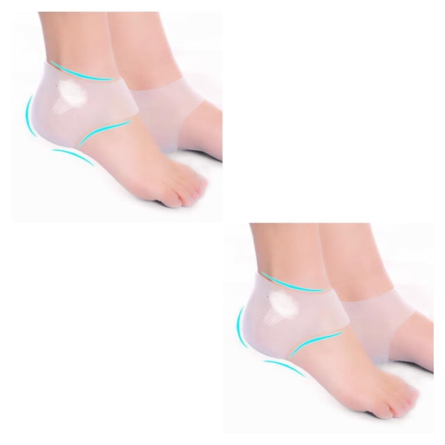 Qarigey 1 par de tirantes de silicona para el talón, protectores antideslizantes para pies, plantilla de Gel transpirable, inserciones para Blanco 2Conjunto