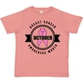 thumbnail image 3 of Inktastic October Breast Cancer Awareness Month Badge Boys or Girls Toddler T-Shirt, 3 of 5