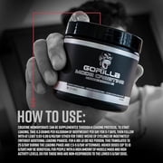 Gorilla Mode Creatine Monohydrate Micronized Powder, 100 Servings