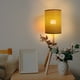 thumbnail image 2 of WORGEOUS Rústico Rattan tejido de la luz de la luz de la luz cubierta de la lámpara de la lámpara de interior del tono de lámpara E27, 2 of 8