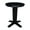 Black, variant on 30" Solid Wood Round Top Counter Height Pedestal Dining Table in Hickory/Coal