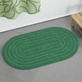 thumbnail image 4 of Beautiful Oval Cotton Bath Rug by Drew Barrymore, Pine Green, 20" x 34", 4 of 10