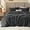 18 Dark Grey, variant on EXQ Home Fluffy Comforter Set Queen Size - Super Soft Faux Fur Stripe Jacquard Comforter 3 Pieces, Black Fleece Bedding Set,Winter Warm Bed Set,1 Comforter with 2 Pillowcases