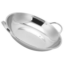 WEUVEB 1Set Wok with Lid Fast Heating Non-Slip Handles Suitable for Hot Pot and Seafood Cooking