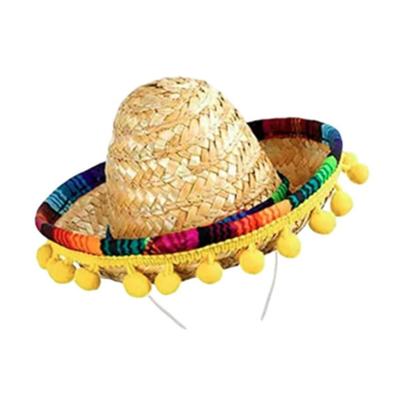 BELOVING Sombrero Hat Party Costume Mexican Theme Decoration Stylish Creative Mini Sombrero Top Hat Mexican Hat Headband for Halloween Beige Hat