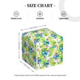 thumbnail image 4 of Funda para caja de pañuelos de cuero con puntadas cuadradas, soporte para papel de seda con cinturón inferior, funda estética para papel facial con forma de cubo, decoración moderna para baño y, 4 of 8