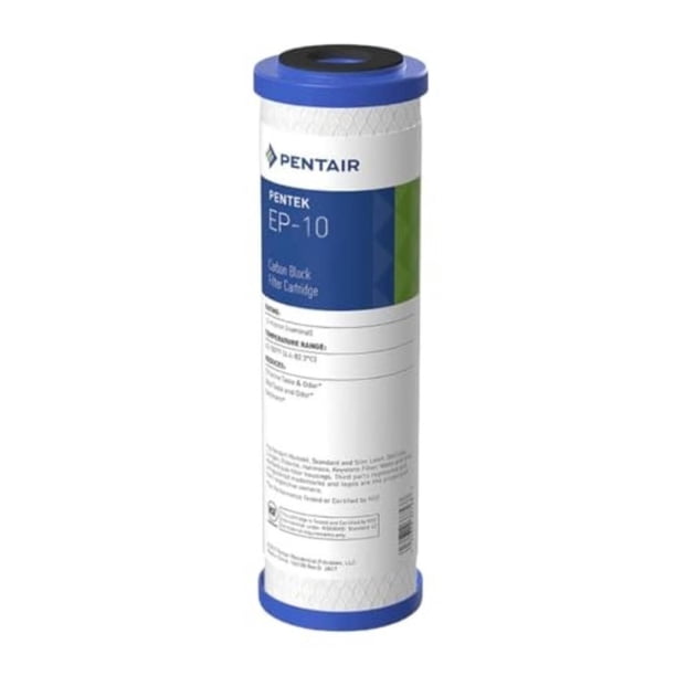 Filtro de Agua Pentair Pentek EP-10 Blanco Cartucho de Bloque de Carbono 10 x 2.5 Pulgadas 5 Micras