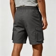 thumbnail image 6 of COSFO Work Cargo Shorts for Men Casual Solid Shorts with Multi Pockets Relaxed Fit Drawstring Solid Elastic Waist Shorts, 6 of 6