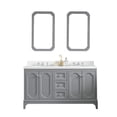 thumbnail image 2 of Water Creation Queen 60" Wood Double Bathroom Vanity in Cashmere Gray & White, 2 of 4